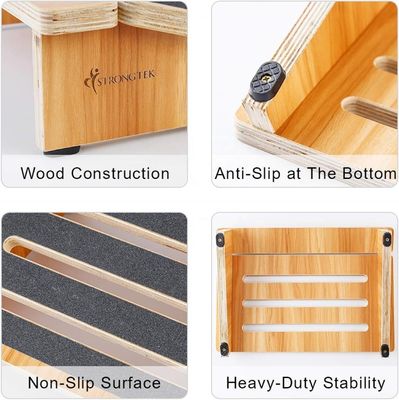 Ergonomic Wooden Step Stool for Posture Support Under Desk in Home and Office Chairs