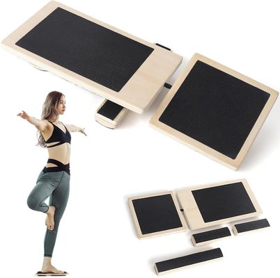 Stocked Wooden Square Balance Board for Yoga Fitness Pedal Wooden Toys in Plain Color