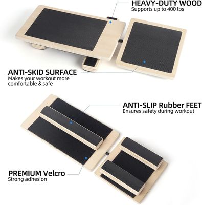 Stocked Wooden Square Balance Board for Yoga Fitness Pedal Wooden Toys in Plain Color