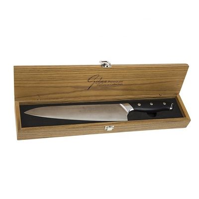 Customized Logo Acceptable Wooden Knife Box Handmade Rectangle Solid Wood Wine Bottle Box