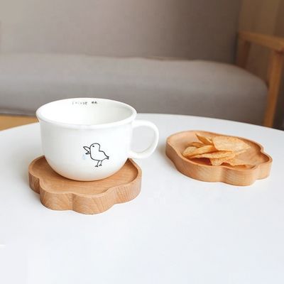 Customized Logo Acceptable Laser Engrave Wooden Coaster for Personalised Coffee Cup Mat