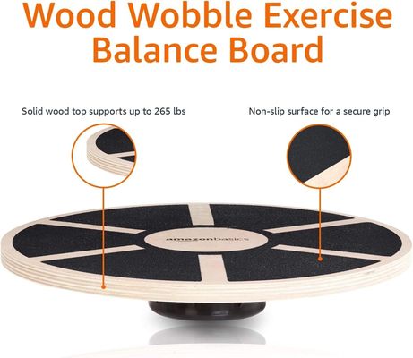 Basics Wood Wobble Exercise Balance Board 22.9 x 1.5 x 11.9 cm Inner Home Decoration