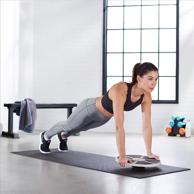 Basics Wood Wobble Exercise Balance Board 22.9 x 1.5 x 11.9 cm Inner Home Decoration