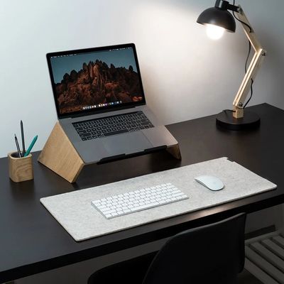 Free Sample Charge Laptop Wood Stand Double Tiers Computer Holder for Computer Monitor