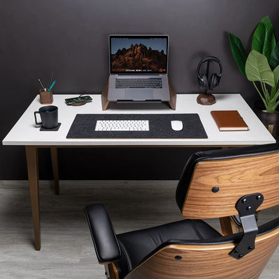 Free Sample Charge Laptop Wood Stand Double Tiers Computer Holder for Computer Monitor