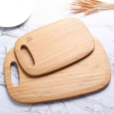 Small Organic Bamboo Cheese Vegetables Cutting Board Trays 2 Piece Set for Kitchen