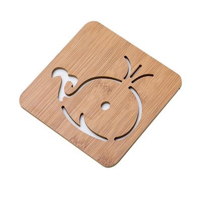 Creative Bamboo Place-mat for Customized Painted Wood Plain Color Tea Cups and Bowls