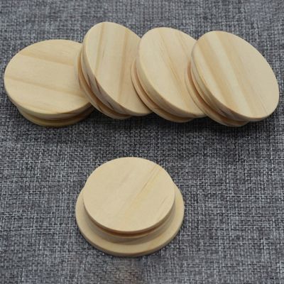 Easy Open End Wooden Round Jar with Lids Color and Customized Logo