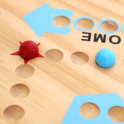 High Quantity Solid Oak Double Sided Marbles Wooden Board Game with Customized Logo