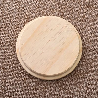 Easy Open End Wooden Round Jar with Lids Color and Customized Logo