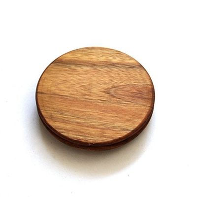 Food Grade Acacia Wood Seal Lid for High Borosilicate Glass Storage Jar FSC Certified