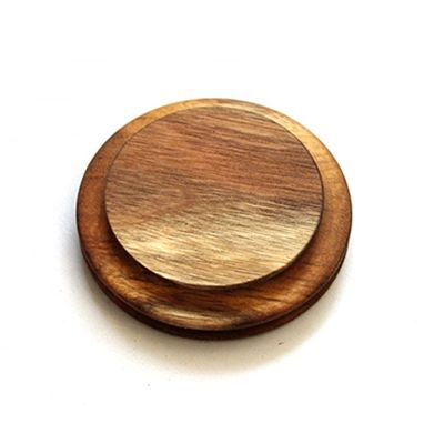 Food Grade Acacia Wood Seal Lid for High Borosilicate Glass Storage Jar FSC Certified