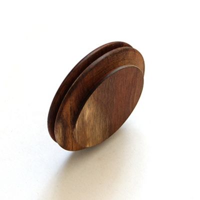 Food Grade Acacia Wood Seal Lid for High Borosilicate Glass Storage Jar FSC Certified