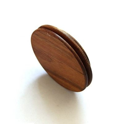 Food Grade Acacia Wood Seal Lid for High Borosilicate Glass Storage Jar FSC Certified