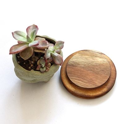Food Grade Acacia Wood Seal Lid for High Borosilicate Glass Storage Jar FSC Certified