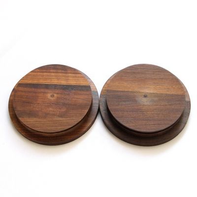 Custom Order Accepted Kitchen Candy Spices Glass Jar with Non Spill Black Walnut Lid