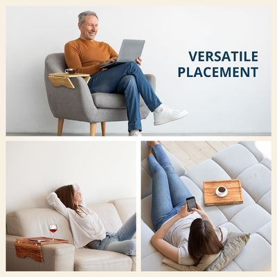 Double Tier Armrest Tray for Couch Sofa Chair Keep Your Items Within Arm's Reach
