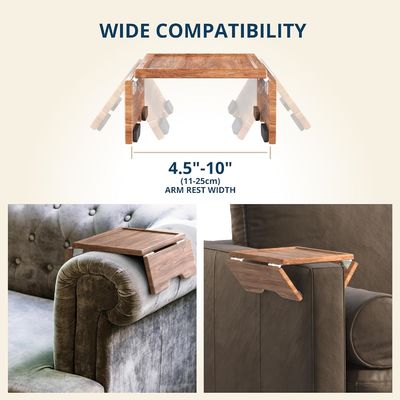 Double Tier Armrest Tray for Couch Sofa Chair Keep Your Items Within Arm's Reach