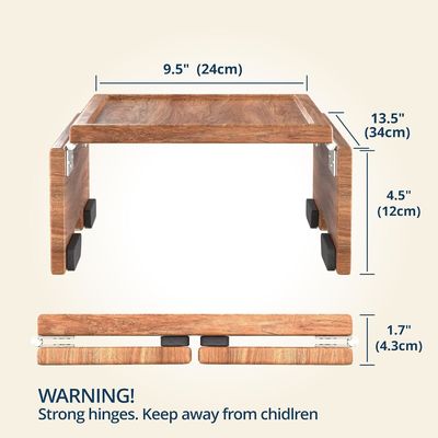 Double Tier Armrest Tray for Couch Sofa Chair Keep Your Items Within Arm's Reach