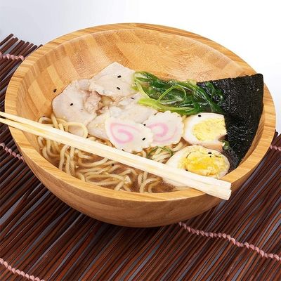 Custom Logo Ecofriendly Natural Round Bamboo Salad Bowl for Modern Style Amazon Design
