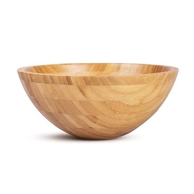 Custom Logo Ecofriendly Natural Round Bamboo Salad Bowl for Modern Style Amazon Design