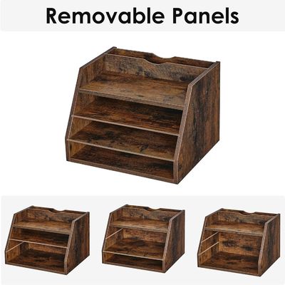 Adjustable Shelves Wooden File Organizer Shelf for Space Saving and Organization