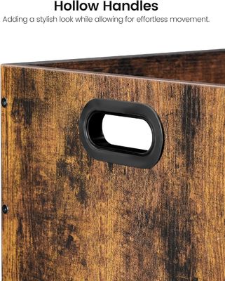Living Room Vinyl Record Storage Organizer with High Quantity Vintage Wood File Storage