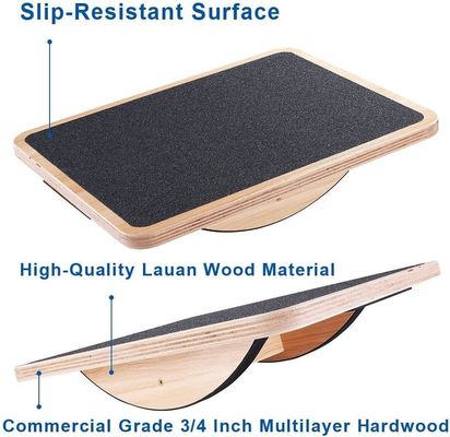 PLYWOOD Wooden Balance Board Rocker Board Improve Your Balance and Core Strength at Work