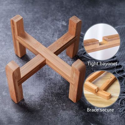 Wood Stand Adjustable Solid Wood Pet Cat Dog Food Bowl Pet Feeders with NO Time Setting