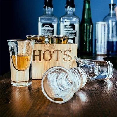 Varnished Custom Wood Communion Tray with Shot Glass Simple and Useful Design
