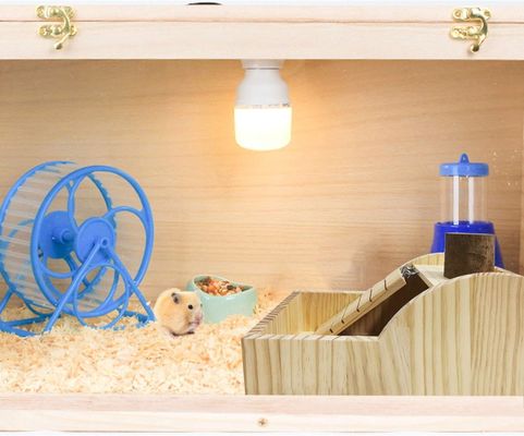 Wooden Sand Bath Box with Climbing Ladder and House Design Chinchilla Bathtub Bo