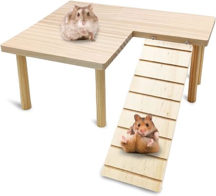 Hamster Standing Platform Exercise Toy Cage Accessories with Push-up Closure Type