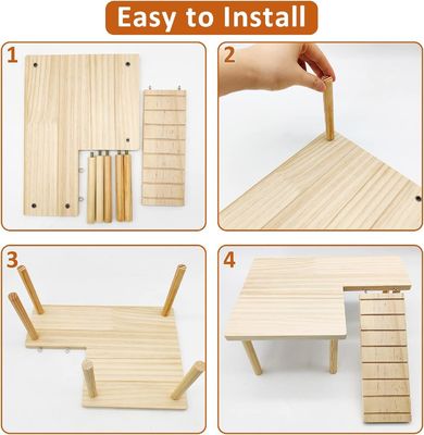 Hamster Standing Platform Exercise Toy Cage Accessories with Push-up Closure Type