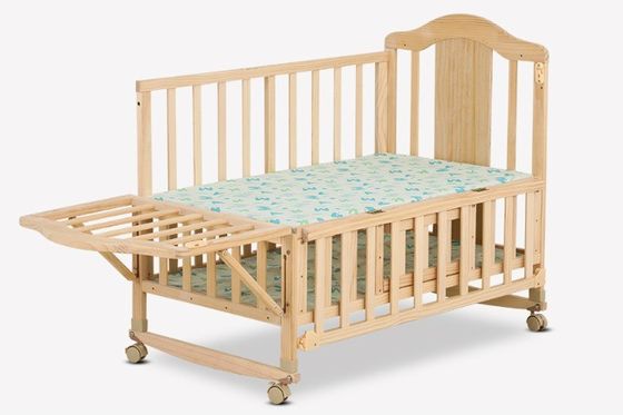 Gift Craft Industrial Solid Wood Kids Cribs Convertible Toddler Sleeping Bed Swing Rocking