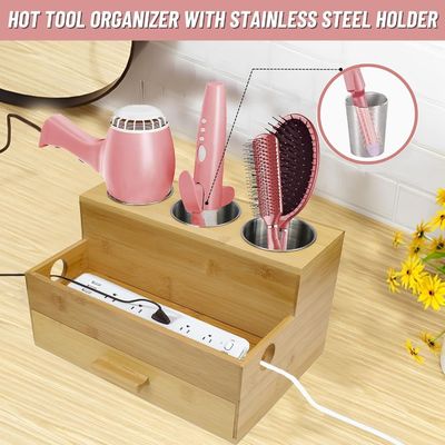 Maximize Your Counter Space with this Bathroom Acrylic Hair Styling Product Organizer
