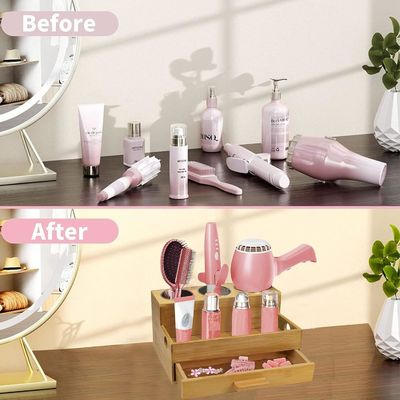 Maximize Your Counter Space with this Bathroom Acrylic Hair Styling Product Organizer