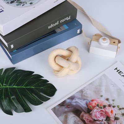 Modern Style Custom Natural Wood Chain Link Decorative Wall Decoration Chain for Tea/Coffee/Candy