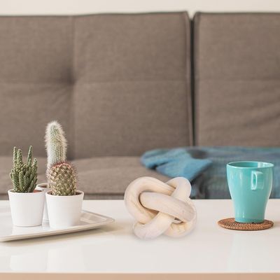 Modern Style Custom Natural Wood Chain Link Decorative Wall Decoration Chain for Tea/Coffee/Candy