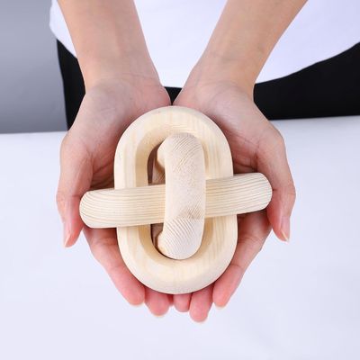 Modern Style Custom Natural Wood Chain Link Decorative Wall Decoration Chain for Tea/Coffee/Candy