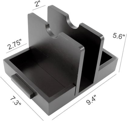 2024 Design American Style Wooden Napkin Holder for Table to Store Salt and Pepper Shakers