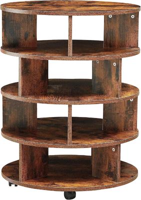 Stylish 4-Tier Rotating Shoe Rack for All-Season Shoes in Entryway Living Room Hallway