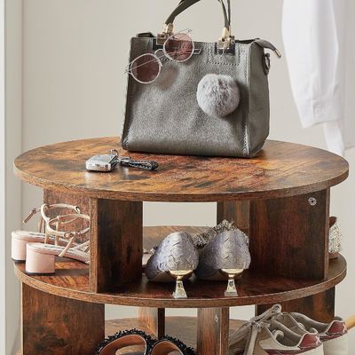 Stylish 4-Tier Rotating Shoe Rack for All-Season Shoes in Entryway Living Room Hallway