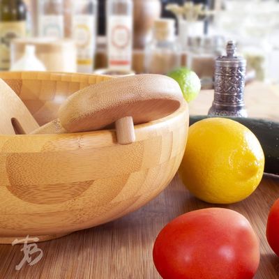 Set of 2 Bamboo Wood Salad Hands Perfect for Tossing and Serving Salad Pasta and More