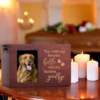 Pet Ashes Wooden Funeral Cremation Urns with Photo Frame Keepsake Memory Box Advantage