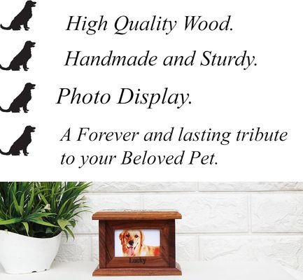 Pet Caskets Urns Wooden Keepsake Box for Lovingly Storing Ashes of Beloved Dog or Cat