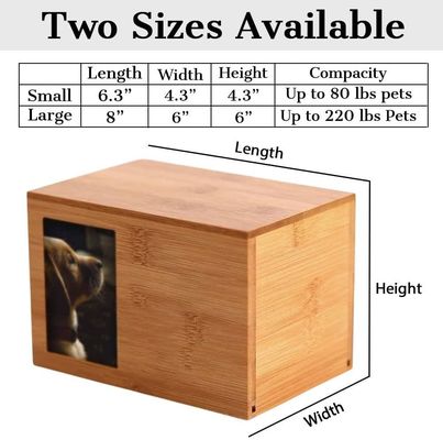 Wooden Pet Memorial Keepsake Urns for Dogs Ashes Small Animals Ashes Personalized