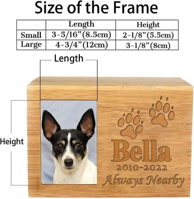 Wooden Pet Memorial Keepsake Urns for Dogs Ashes Small Animals Ashes Personalized