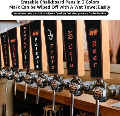 Customizable Chalkboard Beer Tap Handles for Bars and Restaurants Logo Included