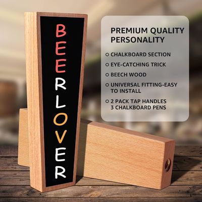 Customizable Chalkboard Beer Tap Handles for Bars and Restaurants Logo Included