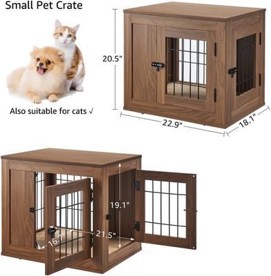Wooden Furniture Style Dog Cage Modern Decorative Custom Pet House Side Table Nightstand